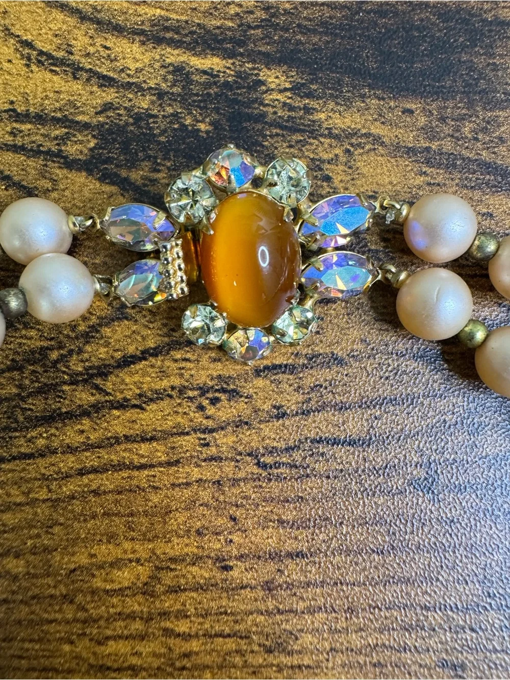 Boucher LeC Le Couturier Vintage Necklace Beaded Double Strand AB Crystal 1960’s - Picture 8 of 16